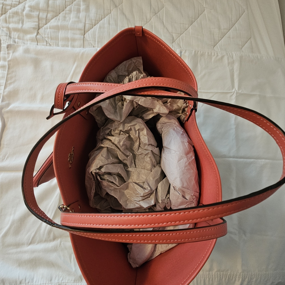 Coach Floral Tote - Brown and Pink - Picture 7 of 15